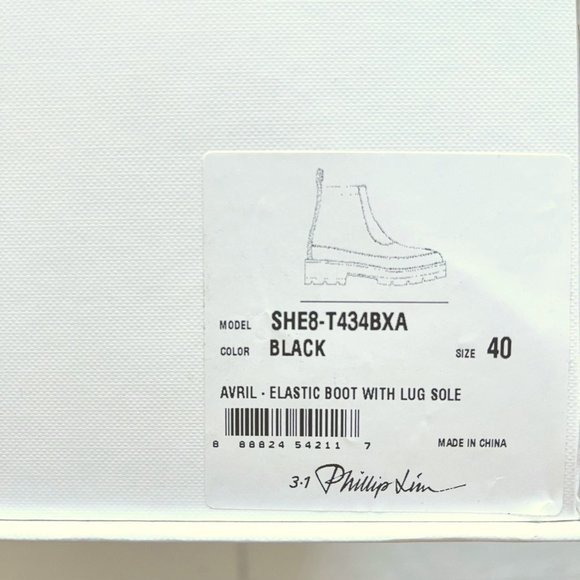 NWT 3.1 Phillip Lim Avril Lugsole Leather Chelsea Boots in Black - Picture 13 of 13